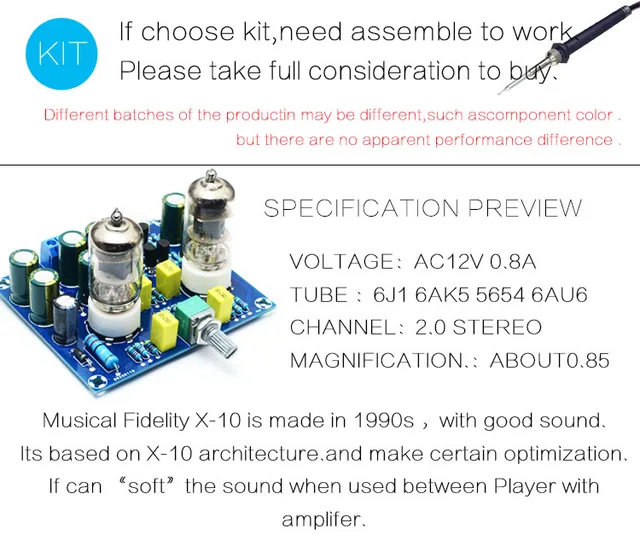 2 Set K Amplificatore Tubo, Preamplificatore Per Valvole