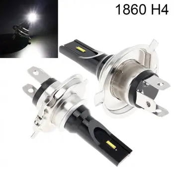 

2 Pcs 12V H4 High Power 1860 Lamp Beads 1200LM 6500K-7500K White Car Driving Running Lamp Auto Light Bulbs