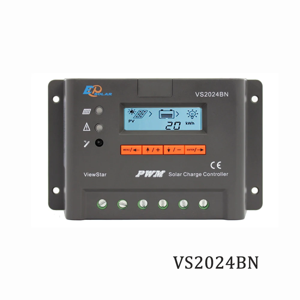 

Viewstar VS2024BN 20A 12V 24V EP PWM Programmable Solar Charge controller charger Regulators support MT50 WIFI Bluetooth elog01