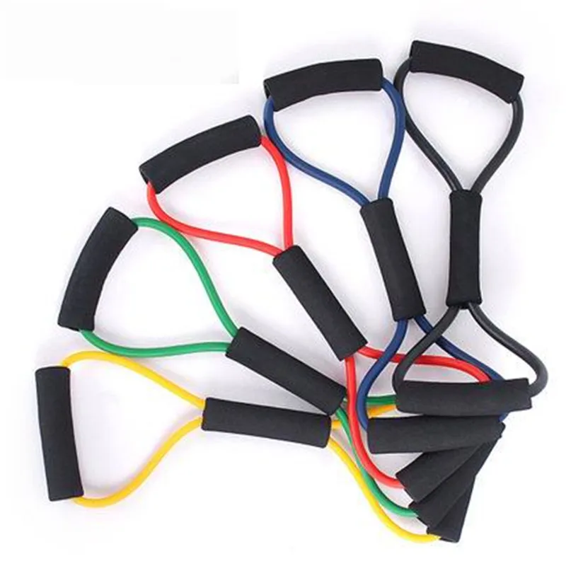 

Mounchain Resistance Training Band Tube Workout Exercise for Yoga 8 Type Body Building Fitness Equipment Tool Natural Latex Pull