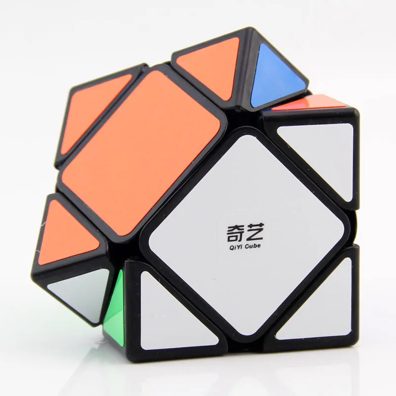 QiYi QiCheng перекошенный магический куб, черный, белый, без наклеек, скоростная головоломка, блоки, кирпичи, твист для детей, развивающие игрушки, подарок