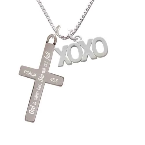 XOXO - She will not Fall - Cross Necklace (1)