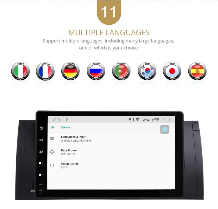 Clearance LJDA 9 Inch 1 Din Android 9.0 Car Radio For BMW E39 X5 M5 E53 Car Multimedia Player Stereo Auto Audio GPS Video Canbus 2G+16G 13