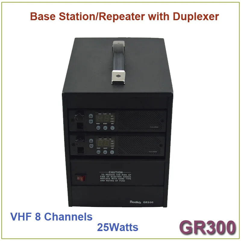 Новый GR300 двухсторонняя радиостанция базовая станция/ретранслятор VHF 136-174 МГц 25 Вт 8 каналов с Duplexer (для мотоциклов)