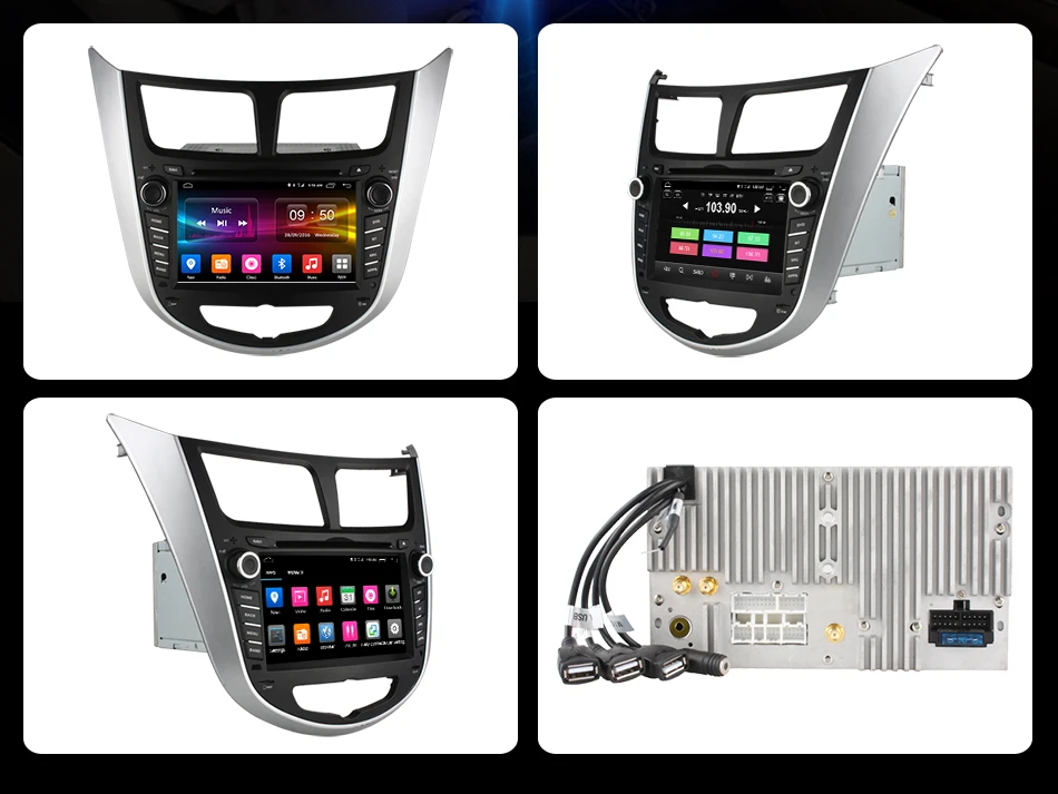 Sale C500 1024*600 Quad core 4G SIM 2G RAM Android 6.0 CAR DVD Player Radio wifi BT for Hyundai Verna Accent Solaris 2011 2012 2013 17