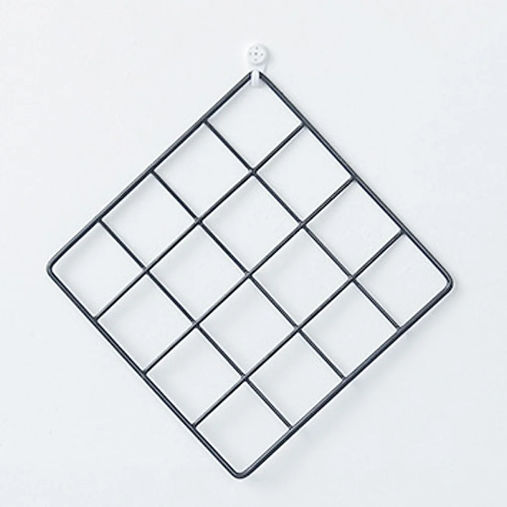 

1X Nordic Metal Mesh Grid Wall Photos Grids Pictures Postcards Frame Rack Holder