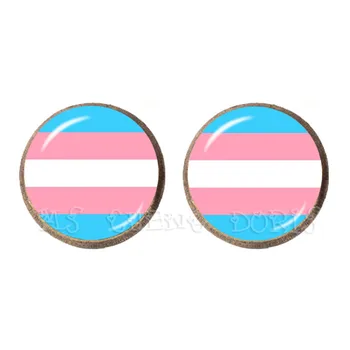 

LGBT Colour Round Hypoallergenic Ear Nail Earrings For Women Men Fashion Lovers Jewelry Gay Pride Bijoux Accessories Pendientes