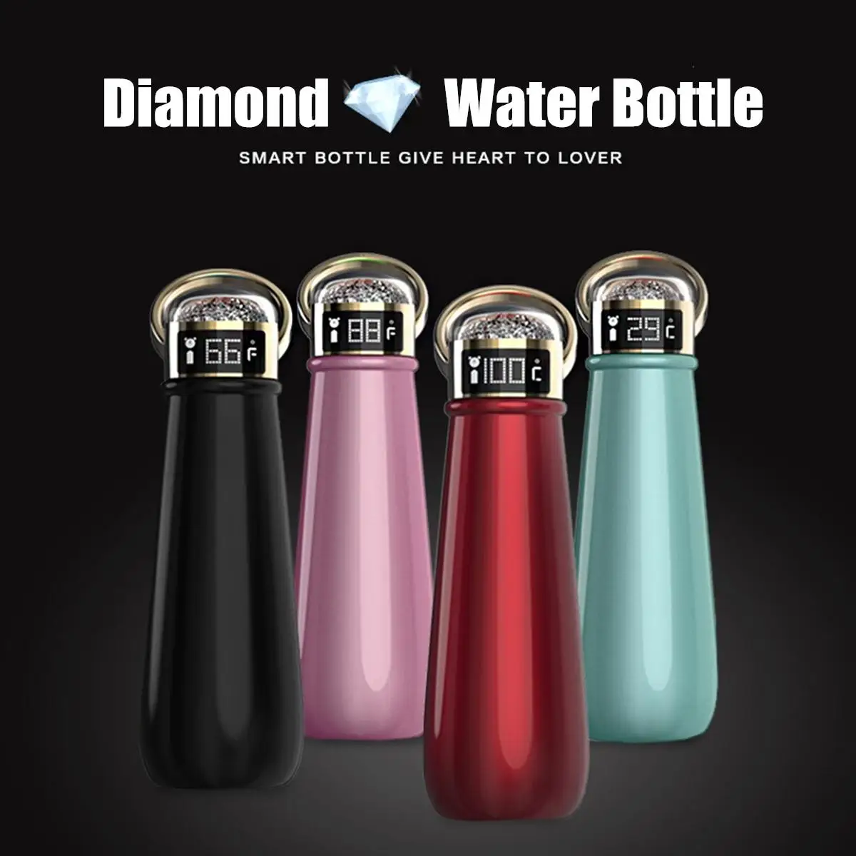 

LED Reminding Travel Heating Thermo Termos Bottle LED Digital Stainless Steel Smart Water Bottle Thermal Vacuum Insulated Cup