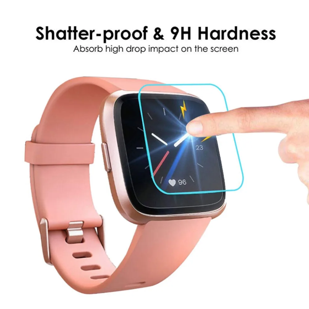 

Protective Glass On The For Fitbit Versa Lite Tempered Glass Screen Protector Bubble Free Smart Watch Toughned Protection Film