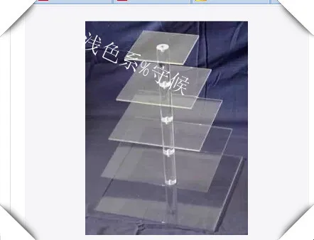 

Best Selling !Square Clear 5 Tier Acrylic Wedding Cake Stand Lucite Cupcake Display Stand For Birthday Party wedding decoration