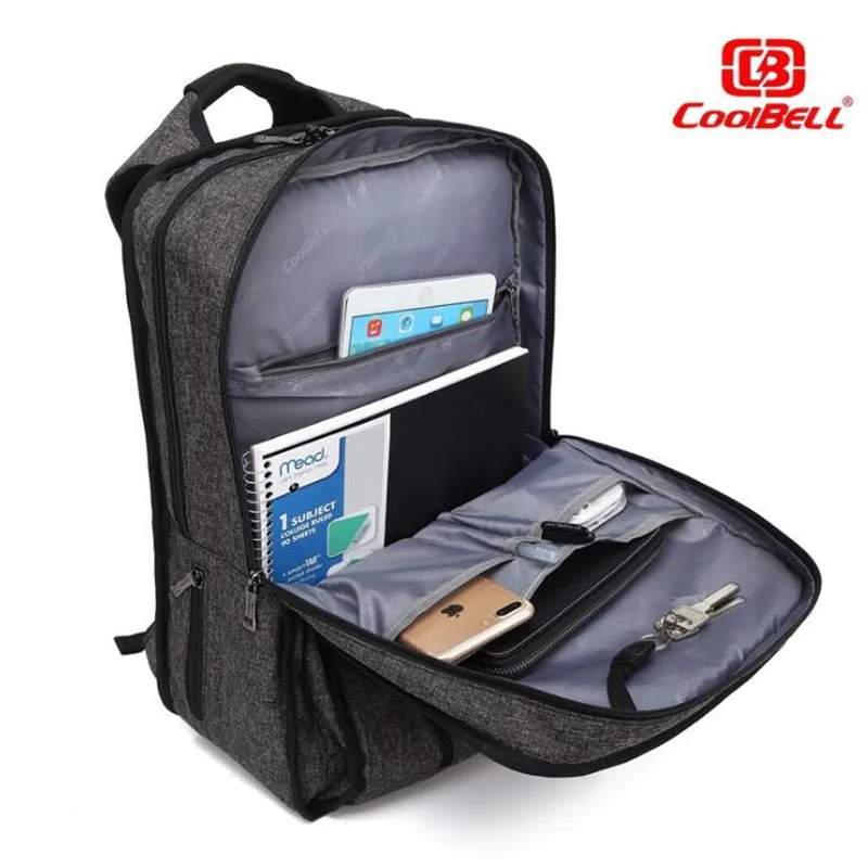 CoolBELL 15 6 дюймовый рюкзак для ноутбука сумка с usb портом зарядки