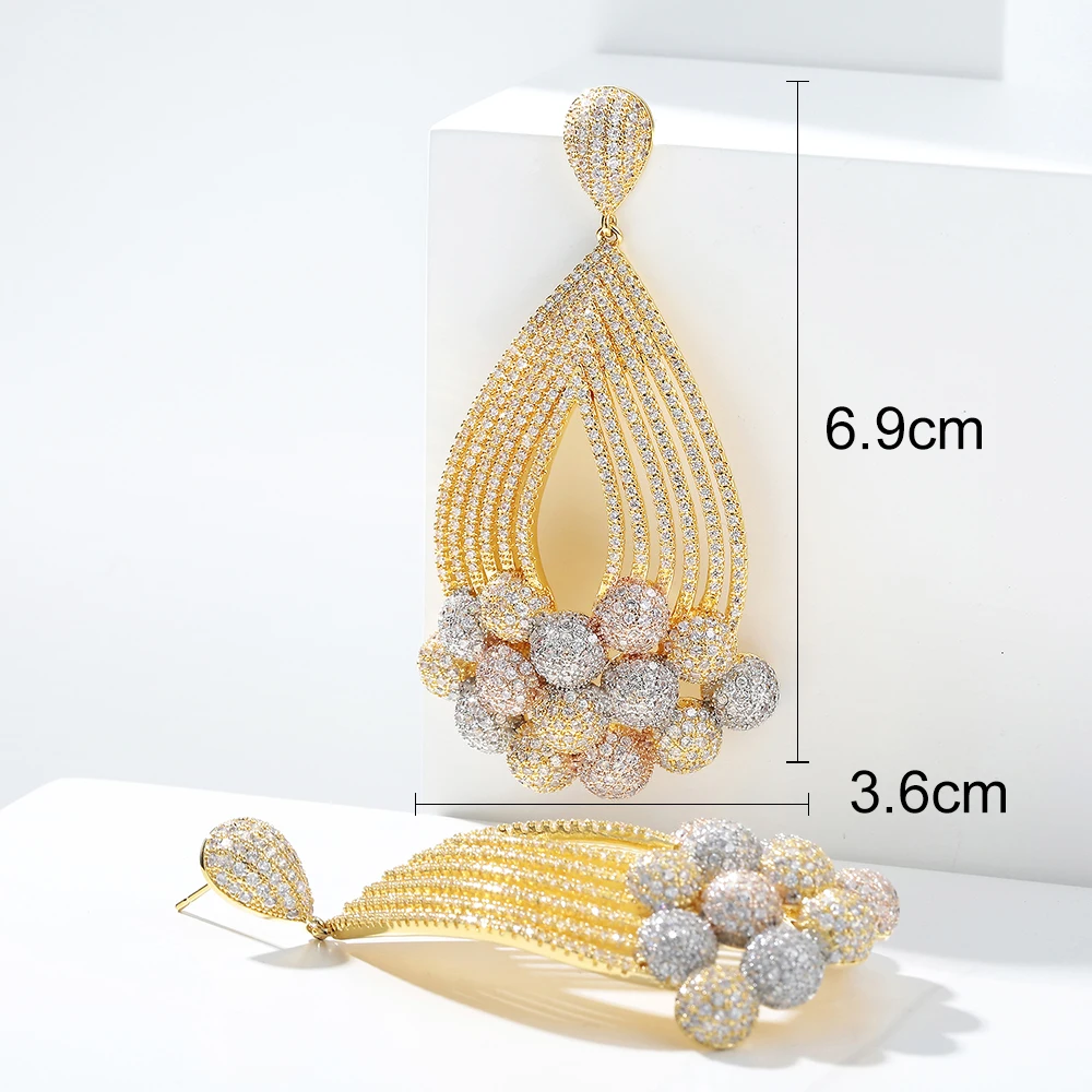 Hadiyana 2019 New Arrival Multi Color Beads Tassel Earrings Women Mirco Paved Zircon Beaded Jewelry Pendant Bijoux Earring EH922