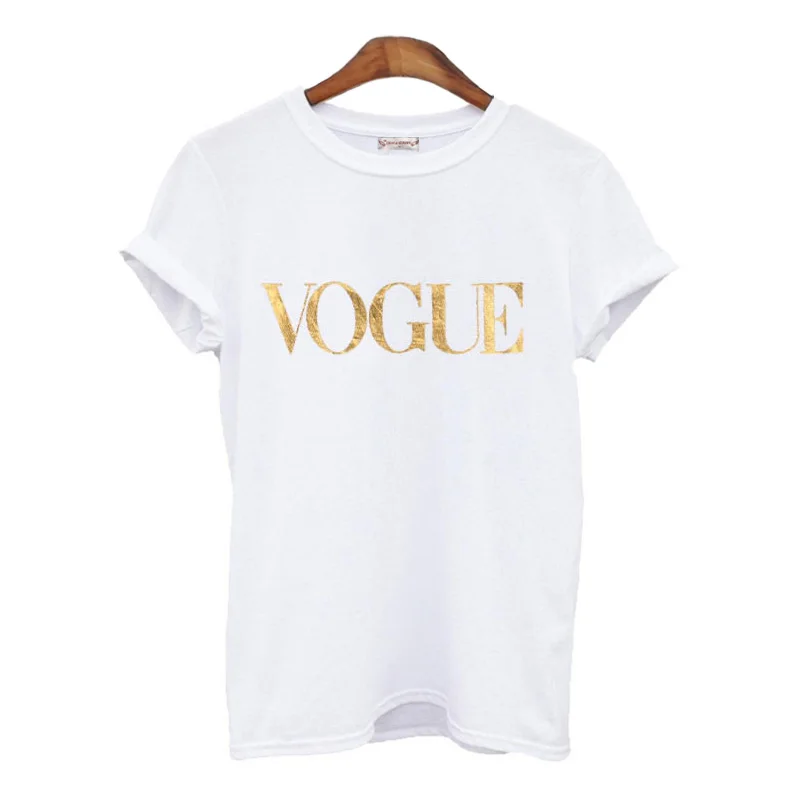 Fashion Brand T Shirt Women VOGUE Printed T shirt Women Tops Tee Shirt ...