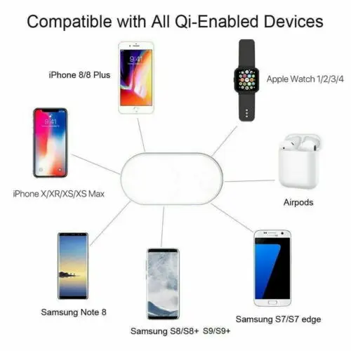 Для Apple Watch 2 3 4 Airpower коврик Airpods QI Беспроводное зарядное устройство База для iPhone X XS Max XR 8 8 Plus быстрая Беспроводная зарядная панель