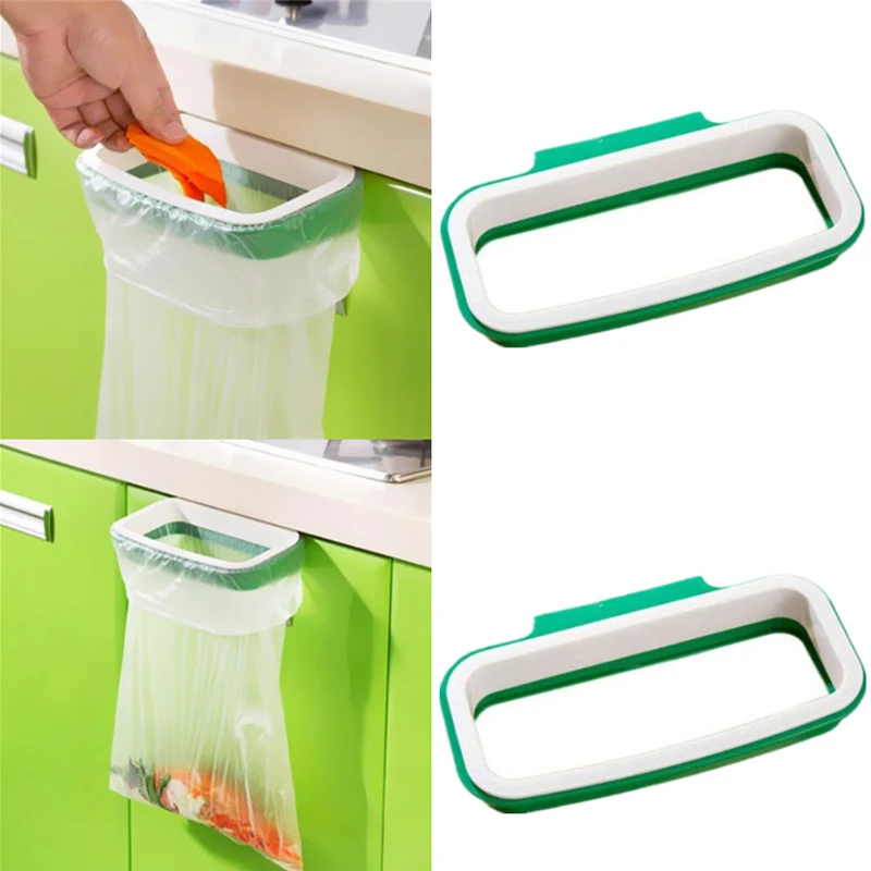 

2019 1pcs Creative Mini Portable Plastic Bracket Decoration Garbage Trash Bag Can Rack Holder Kitchen Special Tools Home Storage