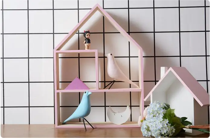1PC Wooden Hanging Decorative Storage Box Case Holder Wall House Pattern Racks MA 027 | Дом и сад