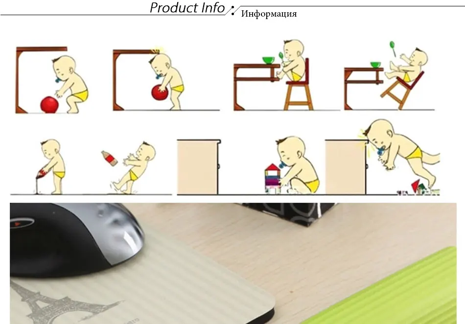 2M Baby Safety Table Desk Edge Guard Home Cushion Protector Safe Protection Children Bar Thicken Bumper Strip With Sticky Tape