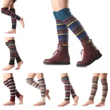 3533 1 пара Для женщин высокие сапоги чулок вязать крючком до колена Гетры чулок
