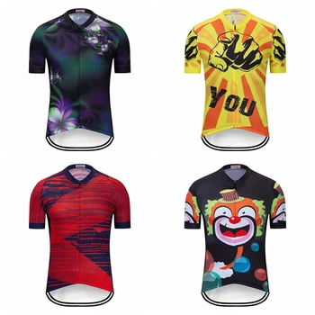 

2019 cycling jersey Men's Bike jerseys Mountain MTB Shirts Short sleeve Team Maillot Ciclismo Top Summer wear skull Road clothes