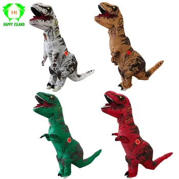 

Children Inflatable Dinosaur T REX Costumes Fantasia Kids Halloween Cosplay Costume For Girls Boys Disfraces Kids 8 Colors