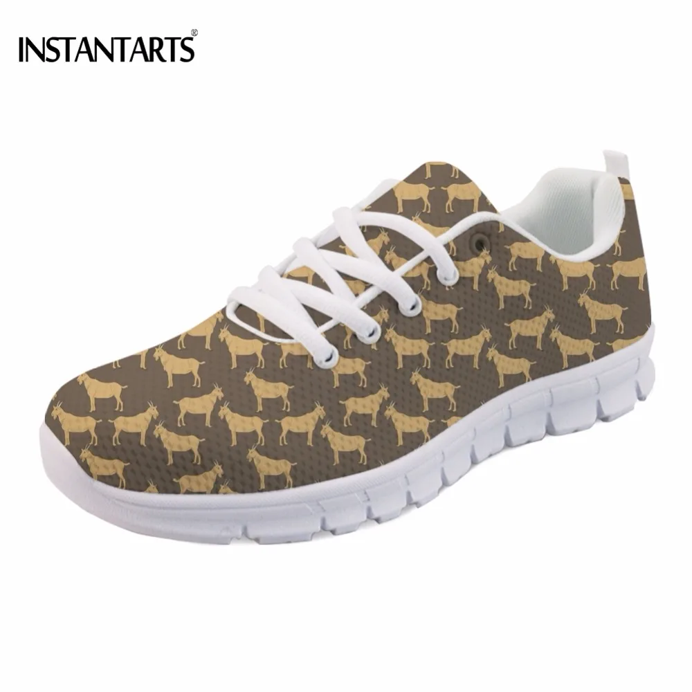 INSTANTARTS Cute Animal Goat Sheep Printing Girl Sneakers Stylish