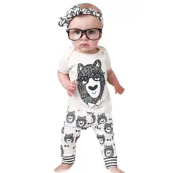 Уличный Стиль детский наряд футболка с длинными рукавами + брюки детская одежда на весну-осень комплект МОНСТР Дизайн Костюмы одежда
