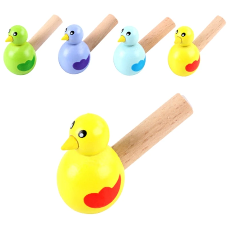 

New Bath Toy Wood Bird Whistle Bathtime Musical Toy Kid Early Instrument