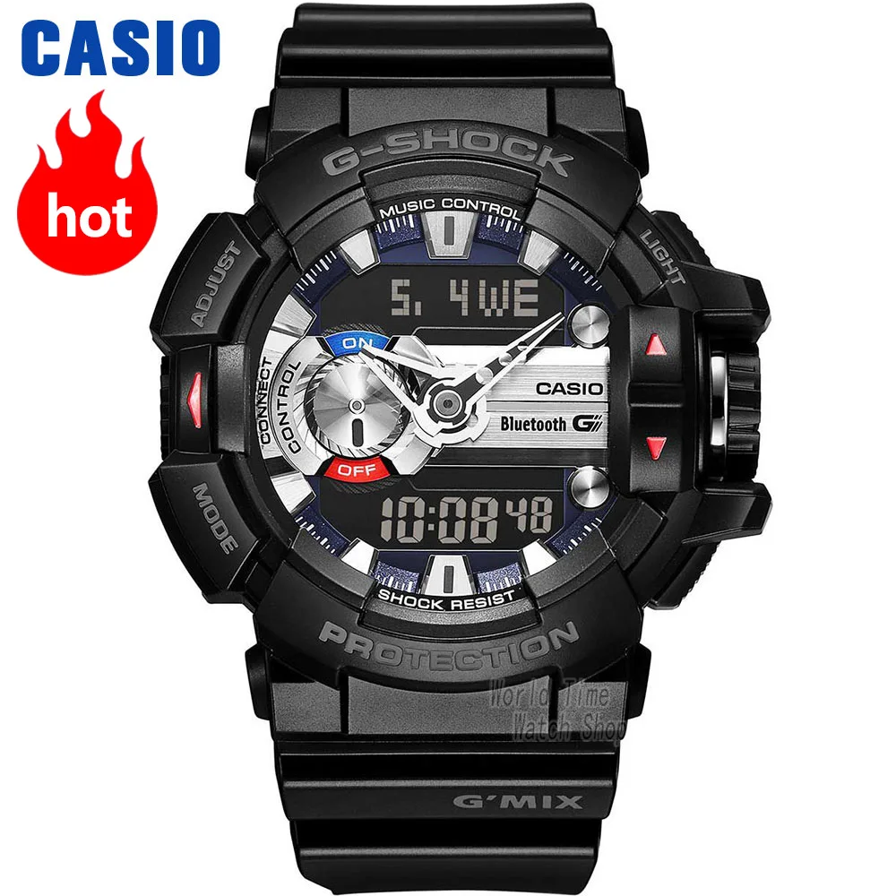 9709.4руб. 49% СКИДКА|Часы Casio мужчины г шок лучший бренд класса люкс комплект кварц 200м Водонепроницаемые спортивные наручные часы для дайвинга G Shock Военная Bluetooth Музыка управления LED цифровые мужские часы relogio masculino GBA-in Спортивные часы from Ручные часы on AliExpress