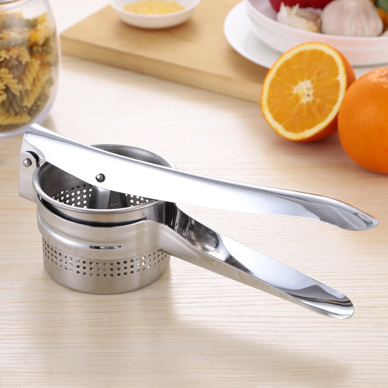 Large Stainless Steel Manual Potato Ricer Masher Squeezer Boiled Fruit Vegetable Presser Crusher Puree Maker Kitchen Gadgets (6)