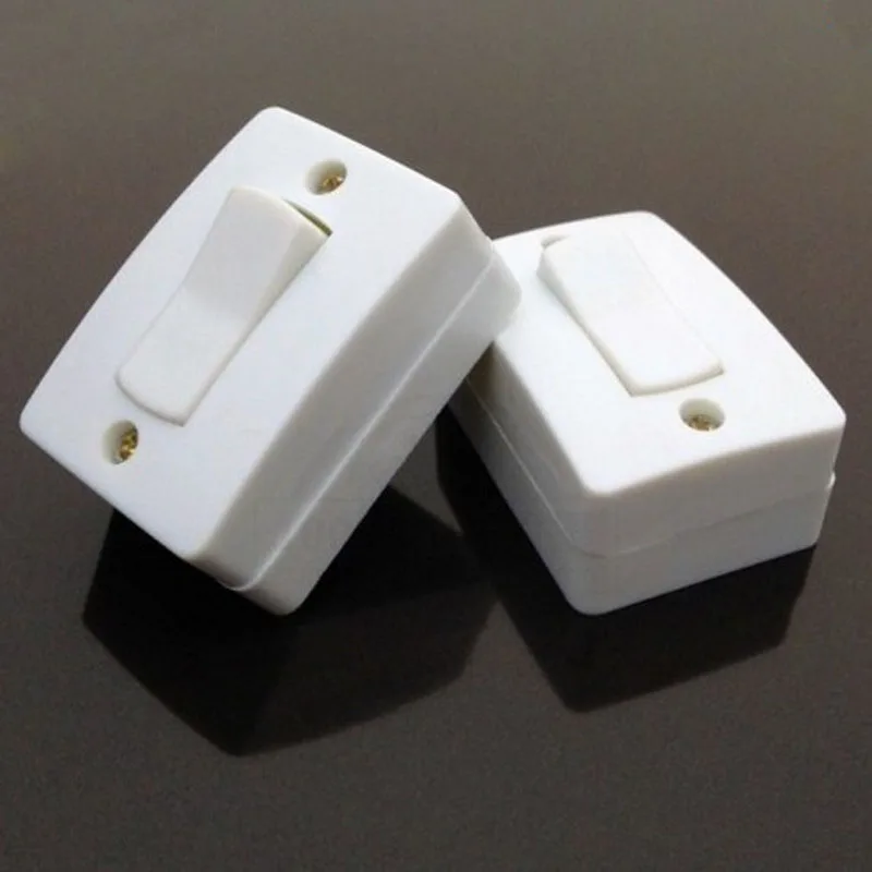 

40pcs Rocker Plate Wall Switches Push-Button Bedside Decoration Switch Surface Mounted