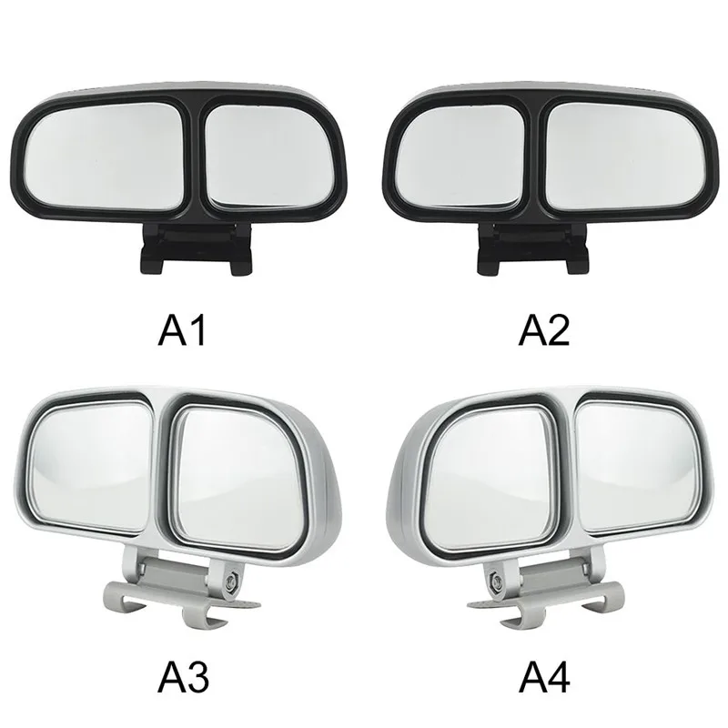

1piece Universal 3R Blind Spot Square Mirror Auto Wide Angle Side Rear view Mirror Car Double Black White