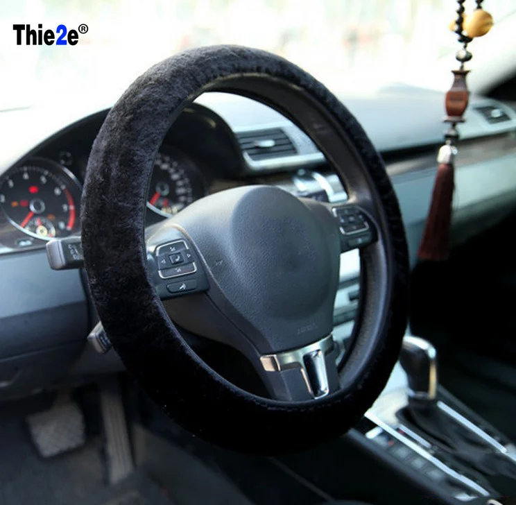 Car silicone/Plush steering wheel cover for Peugeot 206 307 406 407 207