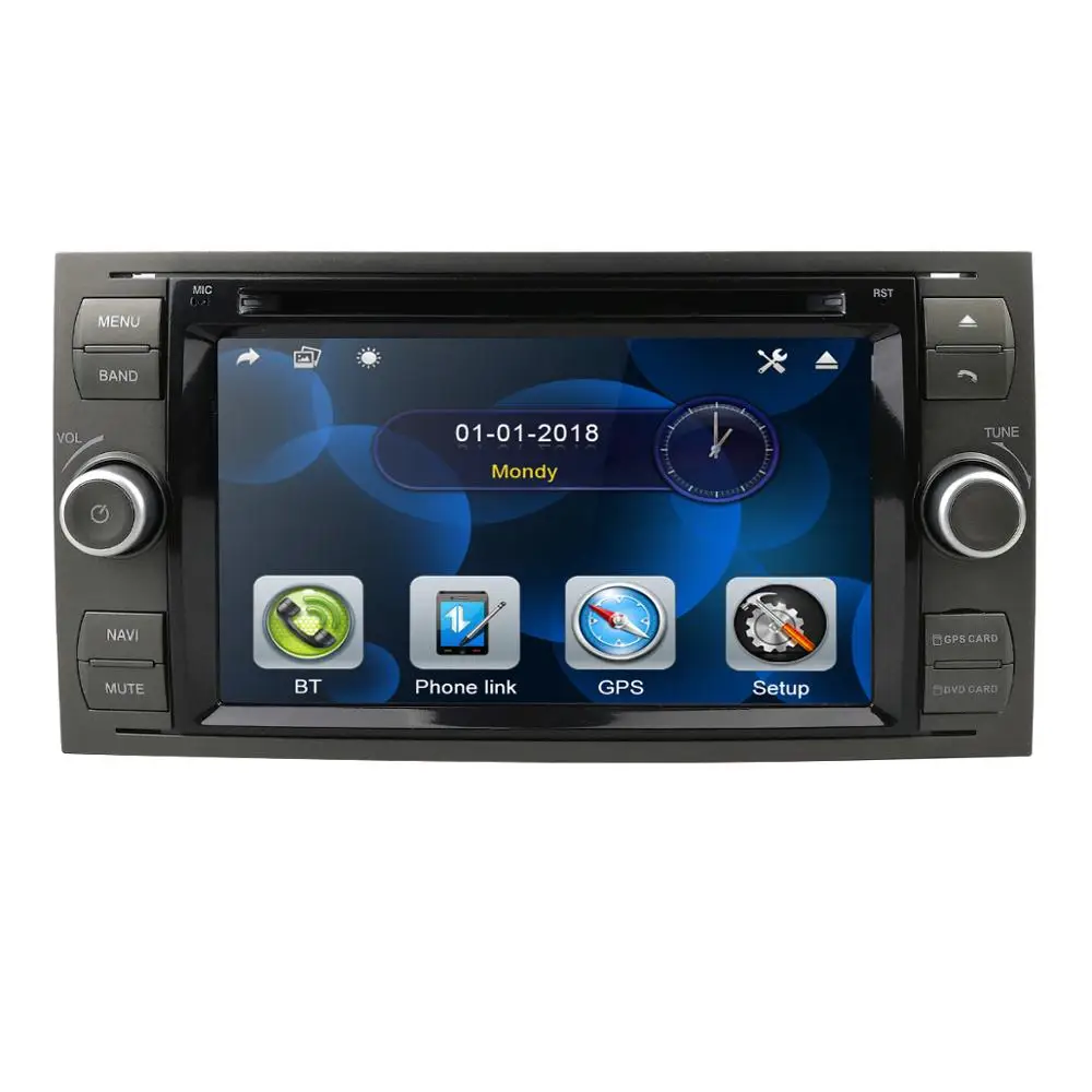 Flash Deal HIZPO 7" Car DVD Player For Ford Focus/Mondeo/Transit/C-MAX/Fiest GPS Navigation Radio DAB+ Steel wheel control Camera DVR OBD2 1