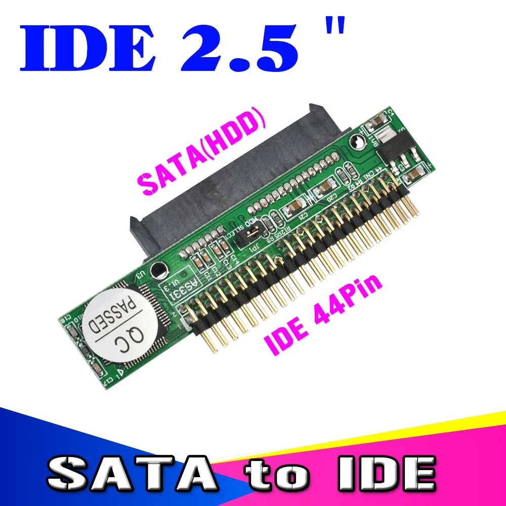 Kebidumei 5 шт./лот Sata к IDE 2 Female inch Male 44 pin port 1.5Gbs Поддержка ATA 133 100 HDD CD DVD адаптер|port sata|sata