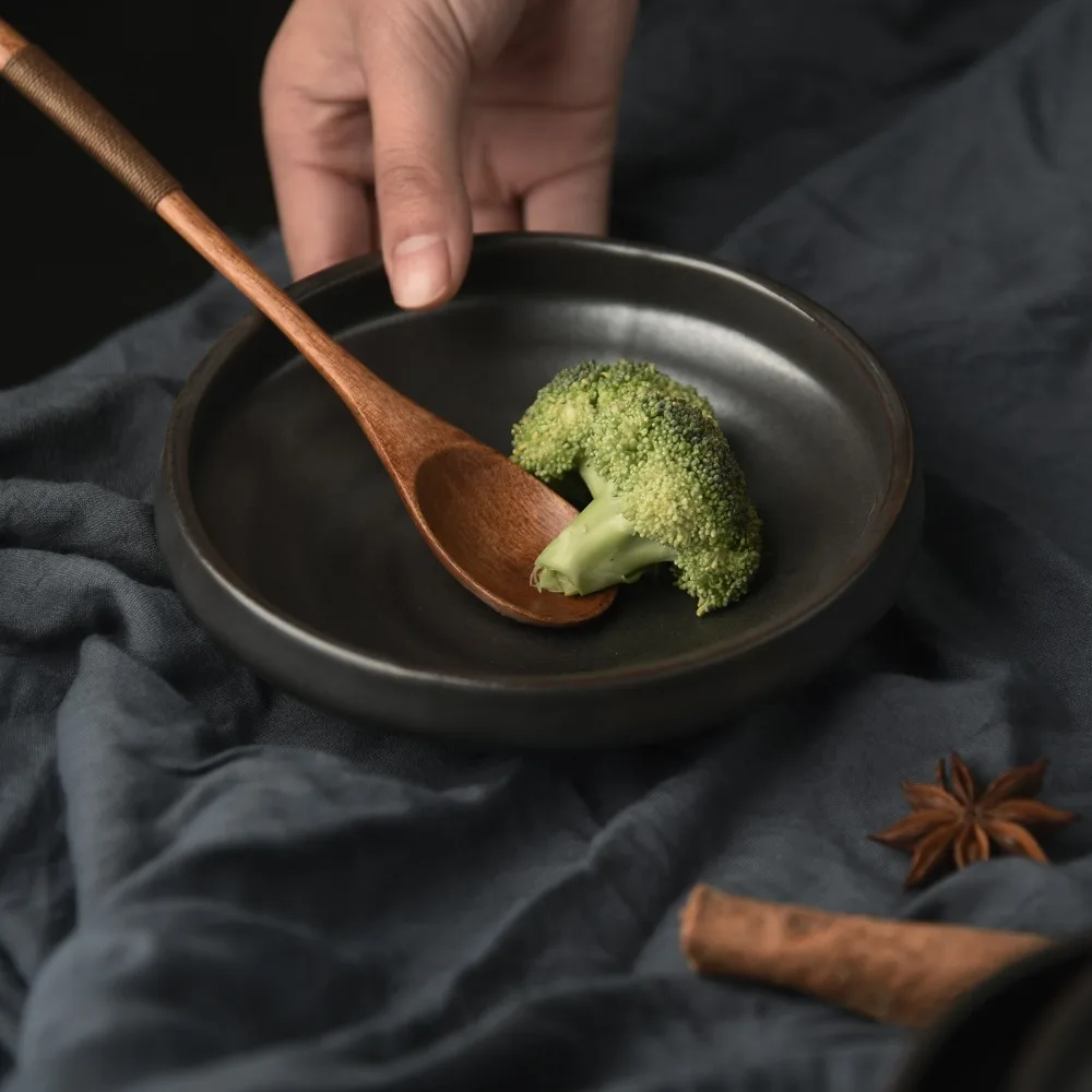NIMITIME керамическая матовая черная миска для риса в японском стиле ретро реакционная пламя Бытовая маленькая кухонная посуда