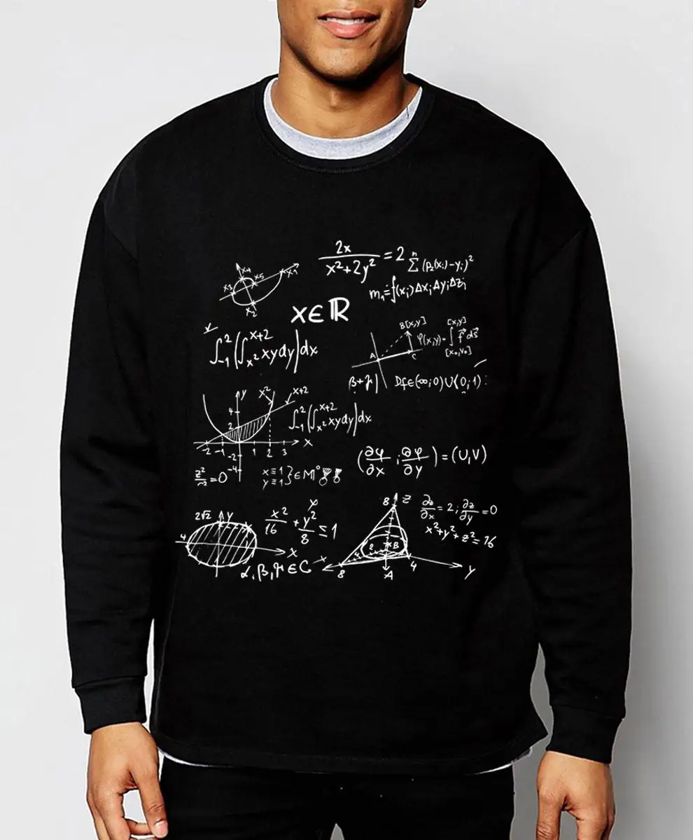 Забавные математические формулы science Толстовка для мужчин весна зима модные толстовки хип хоп спортивный костюм Мужская свободная брендовая одежда