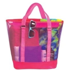 DM Merchandise SLTOT-AS Mesh Tote Bag Two-Tone (1)