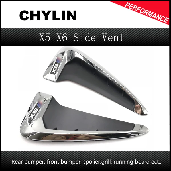 

2Pcs/set ABS Car Front Fender Side Air Vent Cover Trim Car-styling For BMW X Series X5 F15 X5M F85 Shark Gills Side Vent Sticker