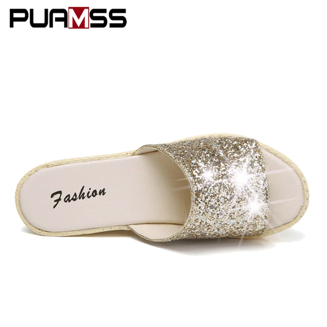 Summer Sandals Slippers Women Platform Sandals Wedges Platform Shoes Mix Colors Lady Sandals Fashion Sexy Bling Shoes