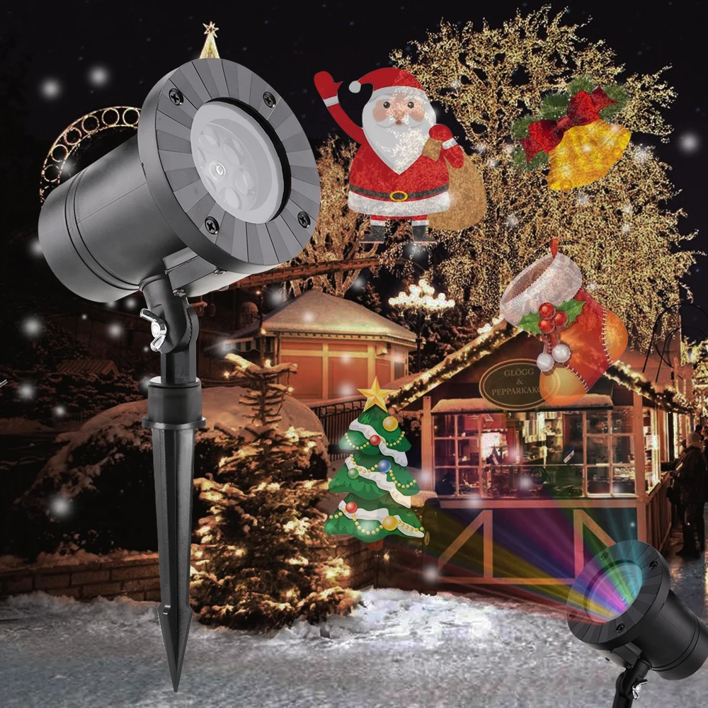 

Outdoor LED Laser Lights Christmas Moving Projector Lamps Santa Claus Garden Landscape Decor Lamps IP65 Waterproof LED Lights