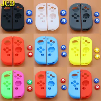 

JCD Anti-Slip Soft Silicone Protective Cas And Thumbstick Grips Joystick Caps Cover For Nintend Switch NS Joy-Con Controller