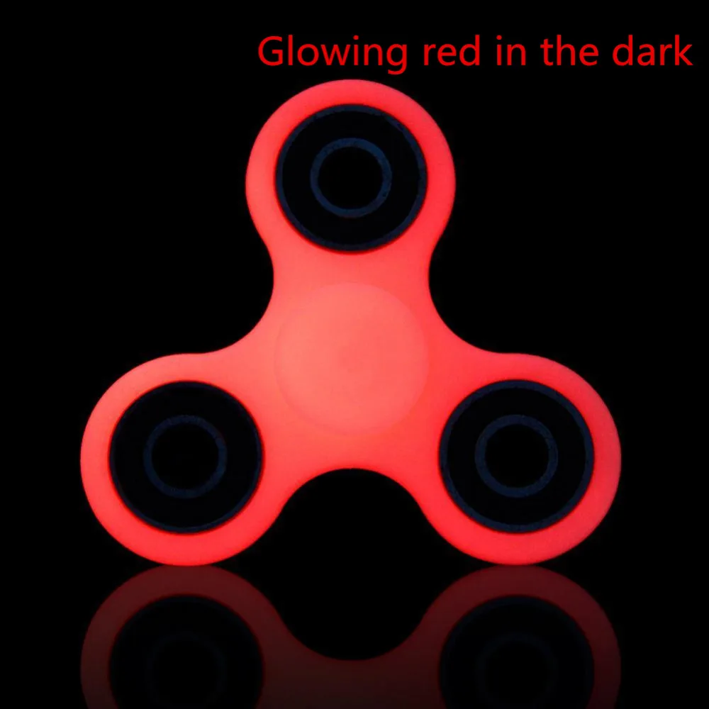 

Glow In Dark Tri-Spinner Fidget Toy ABS Plastic EDC Hand Finger Spinner For Kids Adults Autism and ADHD Rotation Stress Relief