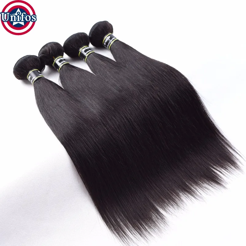 brazilian virgin hair straight natural black 1b hair human hair extensions-18