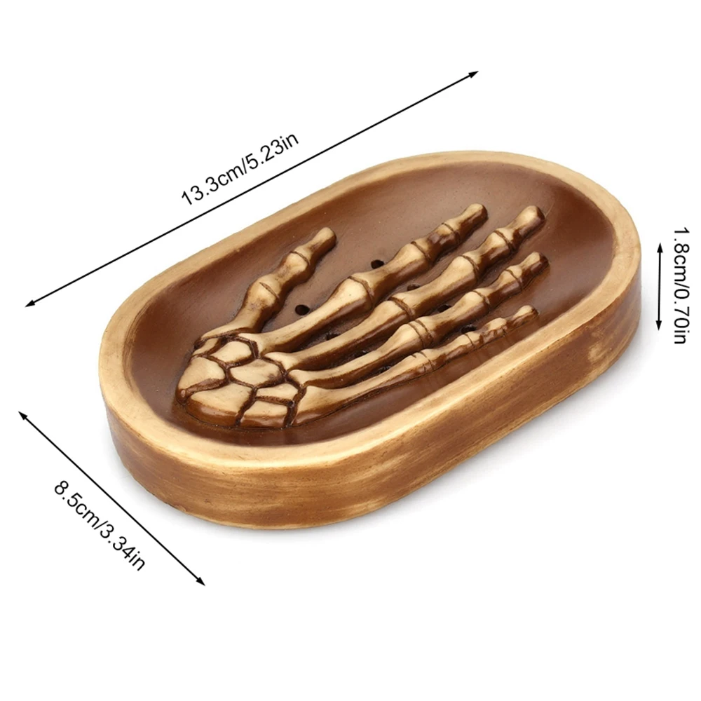 Креативная мыльница из смолы с черепом для ванной/душа, Чехол-держатель для мыла, контейнер для посуды, поднос для кухни, аксессуары для ванной