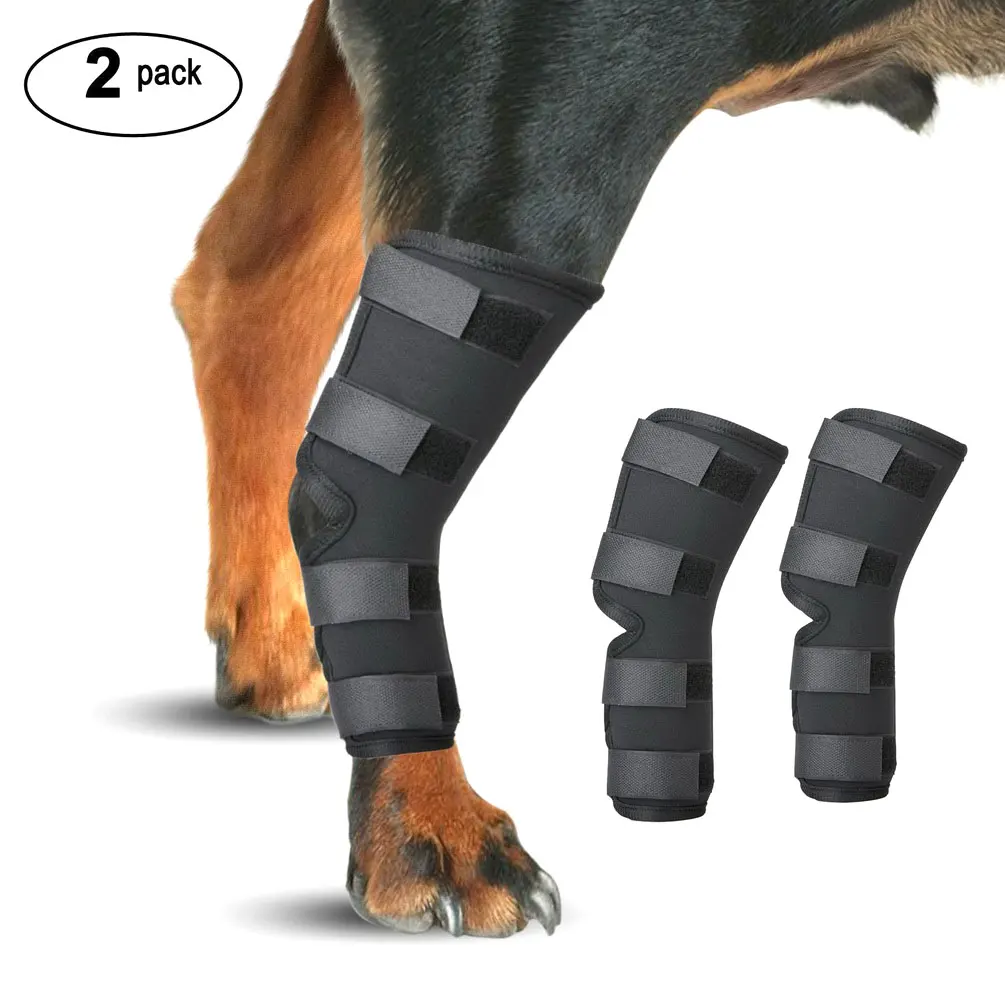 

1 Pair Dog Canine Supportive Rear Hock Joint Brace Hind Leg Compression Wrap Sleeve Protects Wounds Surgery Recovery Instability