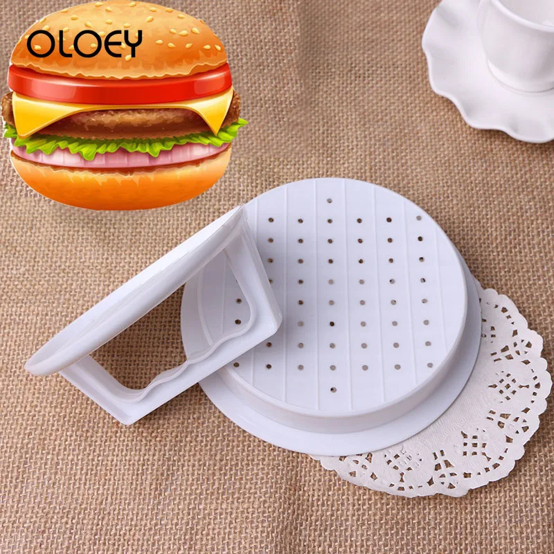 

OLOEY Multi-Function Burger Meat Press Maker Round Hamburger Beef Grill Burgers Patties Mold Creative Kitchen Plastic Food Tools