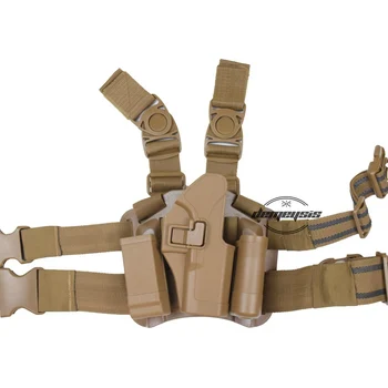

Left Right hand Tactical Combat Right Leg Thigh Holster with Magazine Torch Pouch Gun Holster for Glock 17 19 22 23 31 32