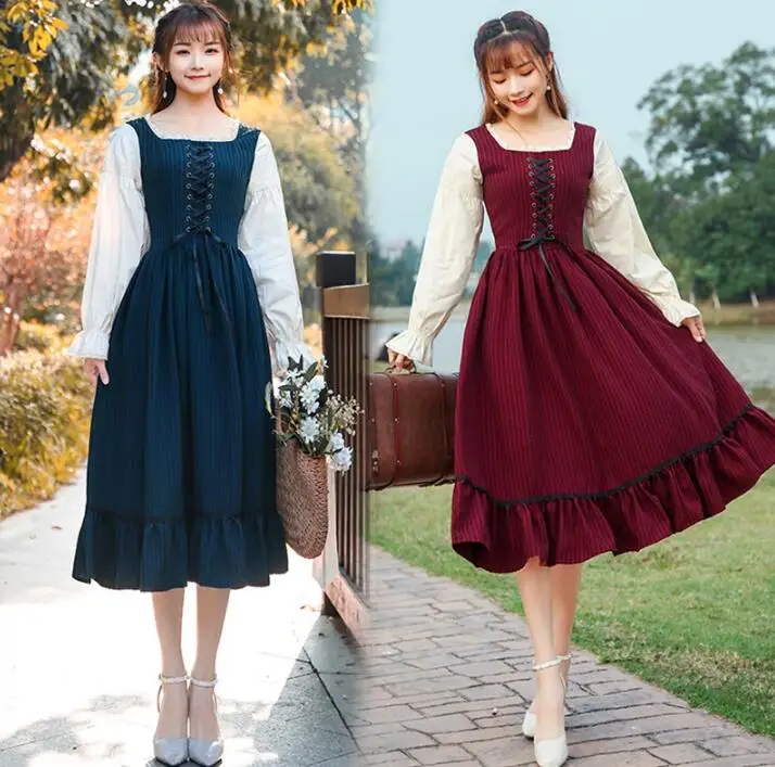 

Lolita Dress European America Girl Performance Costume Palace Girdle Dress