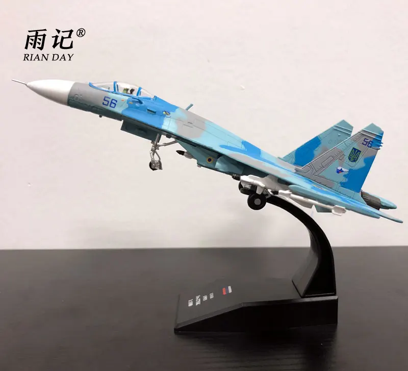 Амер 1/100 весы Военная Униформа России Sukhoi Su-27 Flanker истребитель литья под давлением Металл самолет модель игрушки для