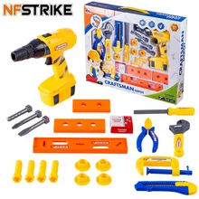 NFSTRIKE Инструменты для ремонта детей, игрушки, пластиковые игры, ролевые электрические сверла, модель дома для детей, Обучающие Игрушки для раннего развития, набор